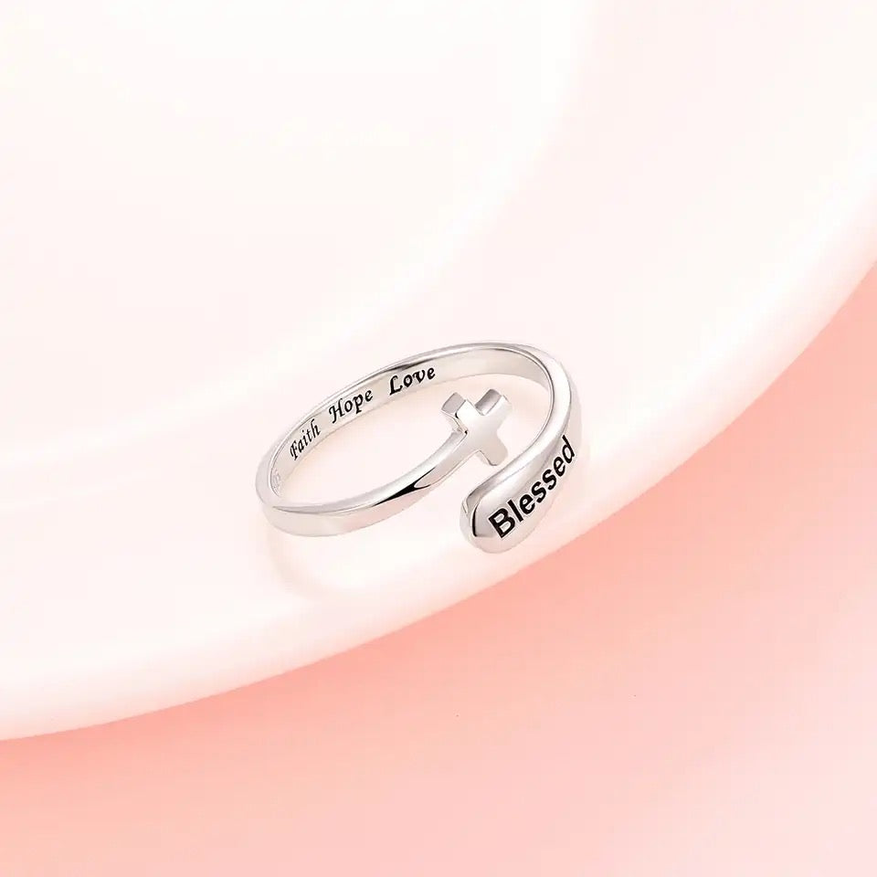 925S SILVER "BLESSED" RING - ICERAIN JEWELRY