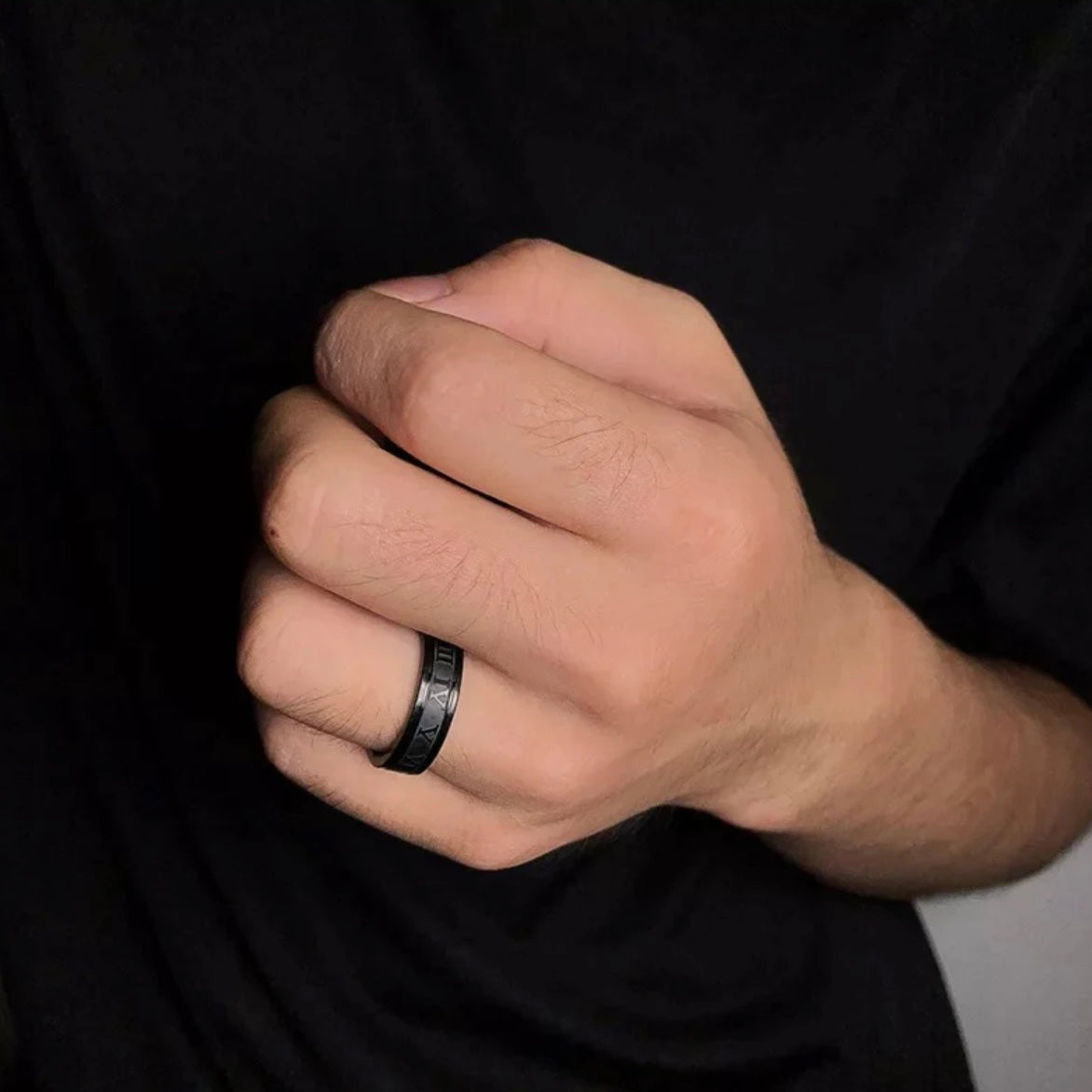 EDELSTAHL "BLACK ROMA" RING - ICERAIN JEWELRY