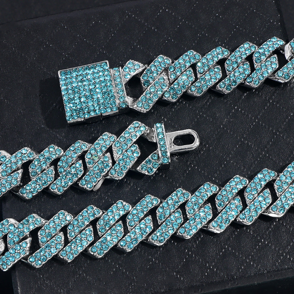 ICED OUT 14MM "BLUE PRONG CUBAN" KETTE [CLASSIC VERSION] - ICERAIN JEWELRY