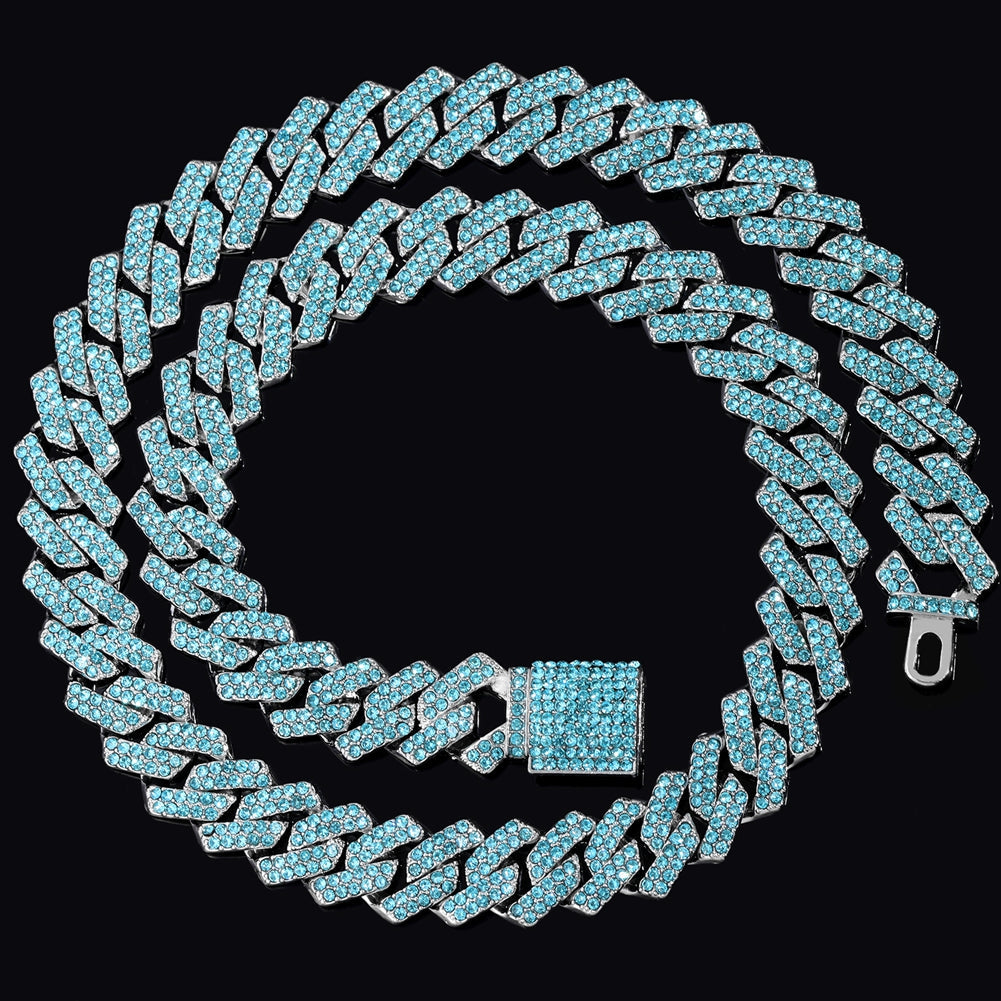 ICED OUT 14MM "BLUE PRONG CUBAN" KETTE [CLASSIC VERSION] - ICERAIN JEWELRY