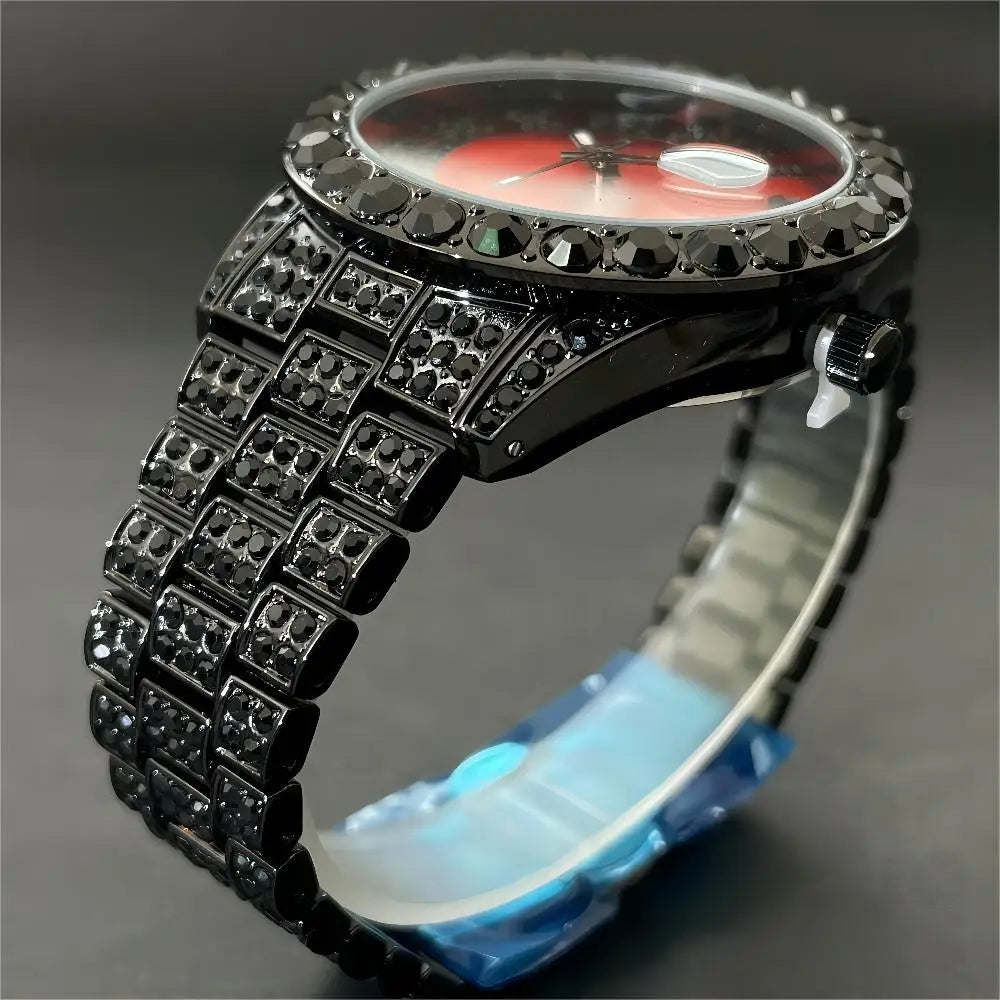 ICED OUT "BLACK FRATELLO" UHR - ICERAIN JEWELRY
