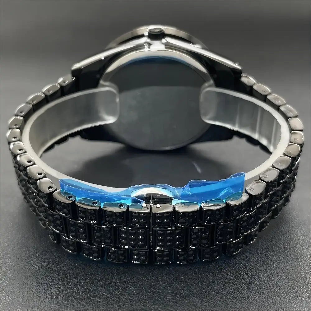 ICED OUT "BLACK FRATELLO" UHR - ICERAIN JEWELRY