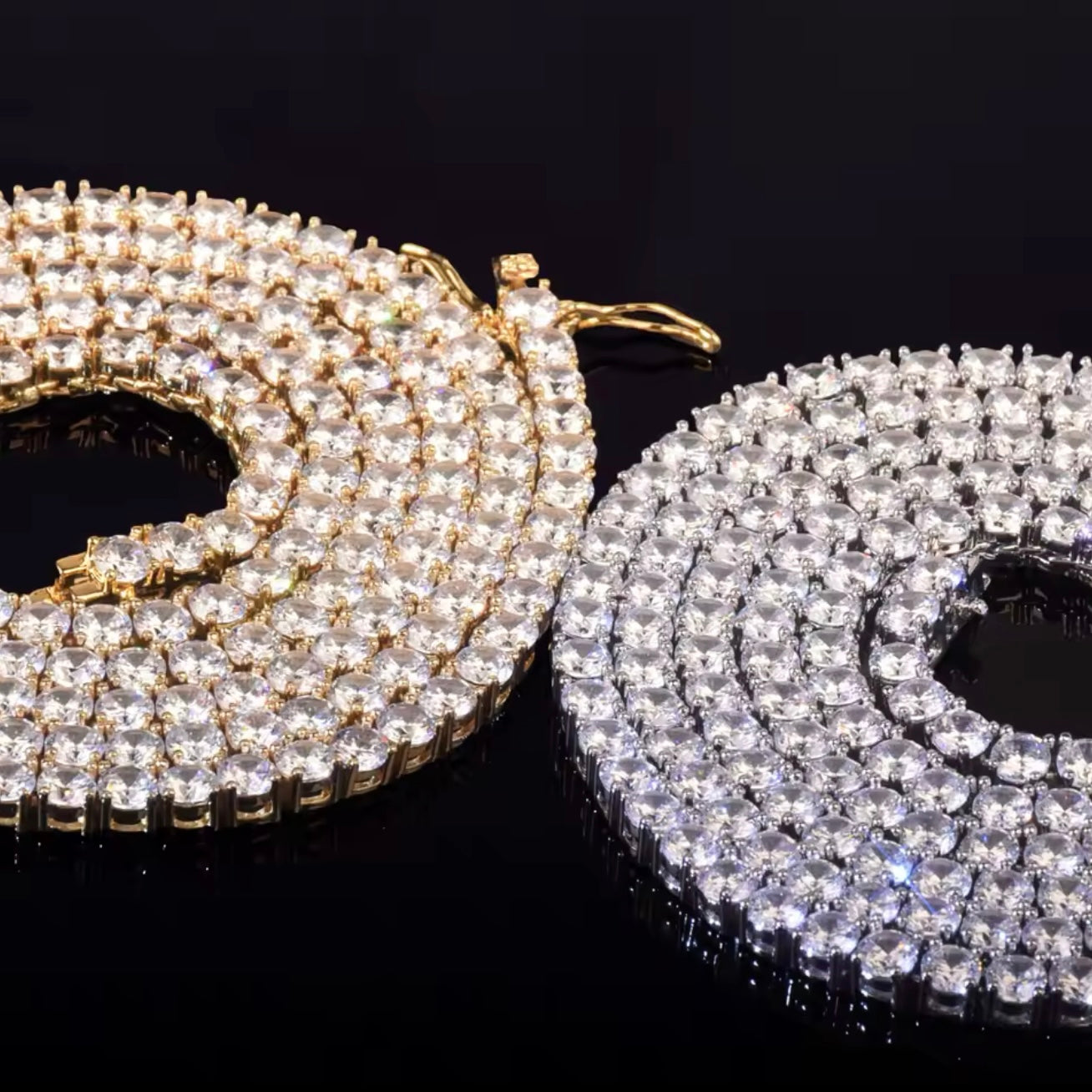 ICED OUT "GOLD TENNIS" KETTE