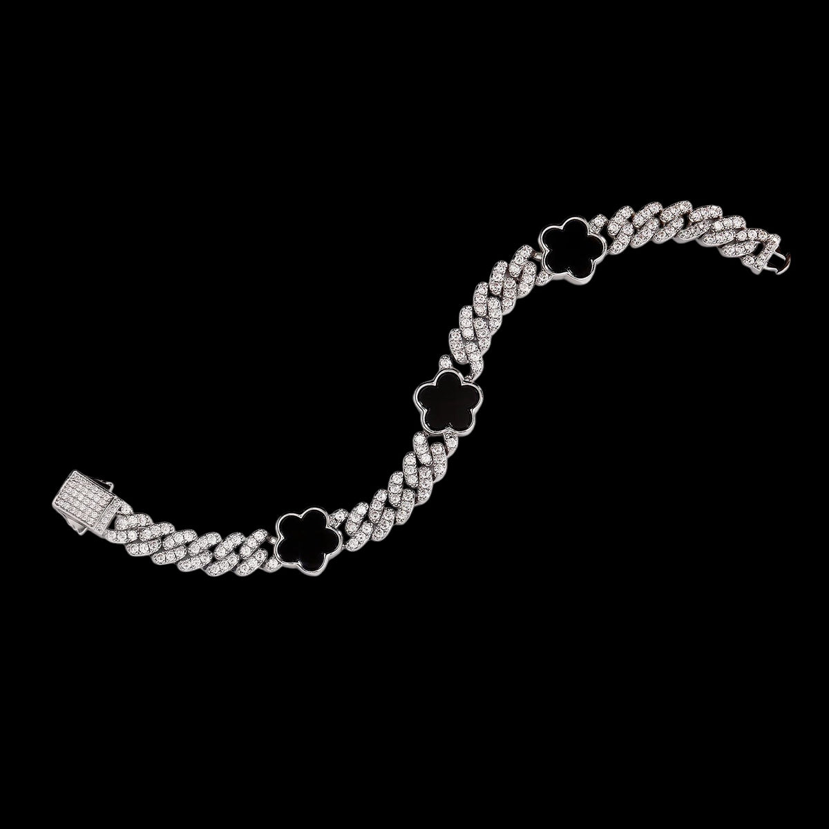 ICED OUT 8MM "FLOWER CHOPPER CUBAN" ARMBAND - ICERAIN JEWELRY
