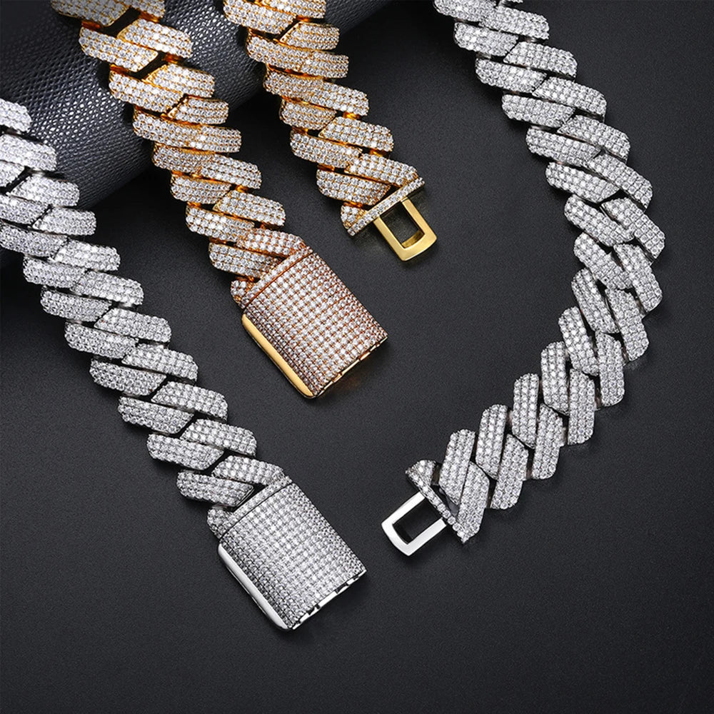 ICED OUT 25MM "SILVER PRONG CUBAN" ARMBAND - ICERAIN JEWELRY