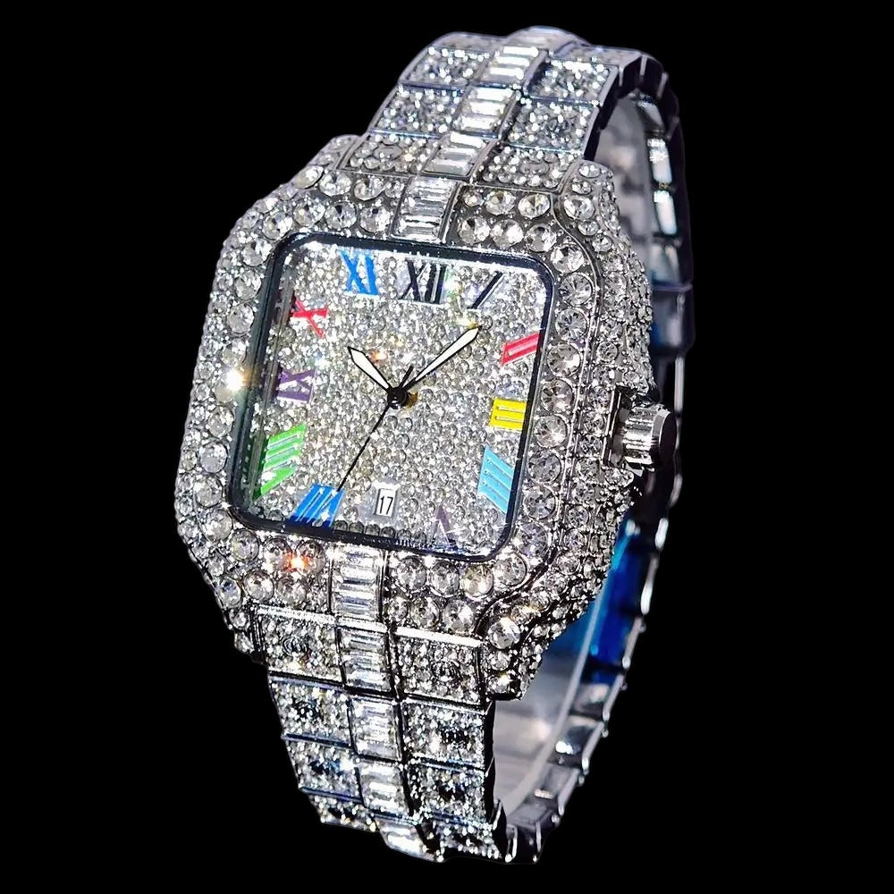 ICED OUT "PIAZZA V4" UHR - ICERAIN JEWELRY