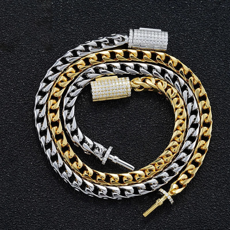ICED OUT 4MM MOISSANITE "BUCKLE" WEISSGOLD 925S SILVER ARMBAND - ICERAIN JEWELRY