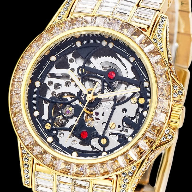 ICED OUT AUTOMATIK "SCHELETRO V3" UHR - ICERAIN JEWELRY