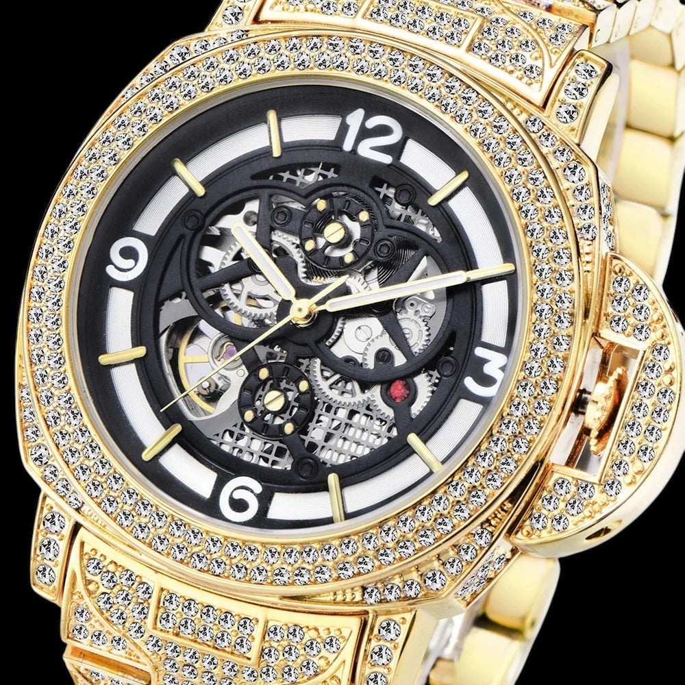 ICED OUT AUTOMATIK "SCHELETRO V4" UHR