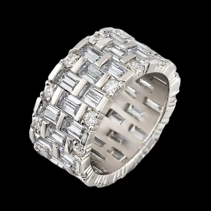 ICED OUT "SQUARINO" RING - ICERAIN JEWELRY