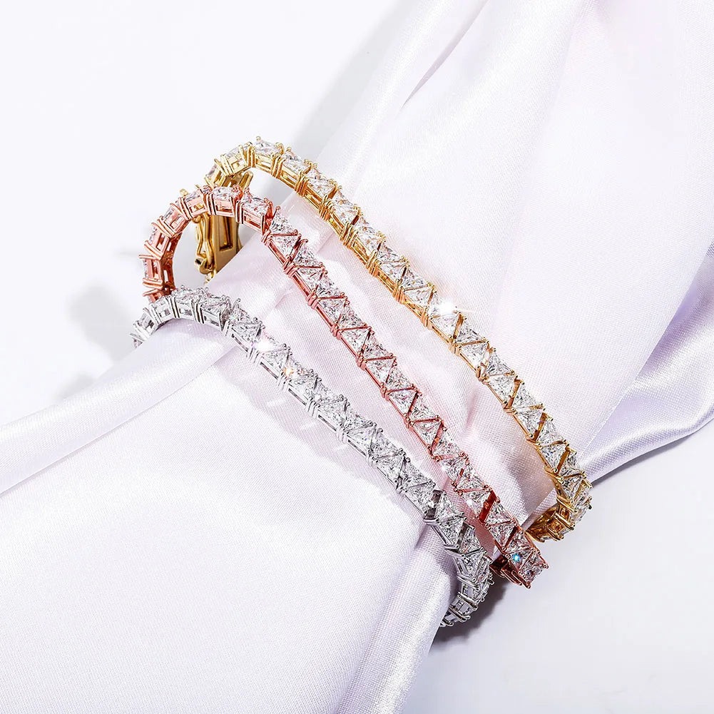 ICED OUT 5MM "TRIANGLE TENNIS" ARMBAND - ICERAIN JEWELRY