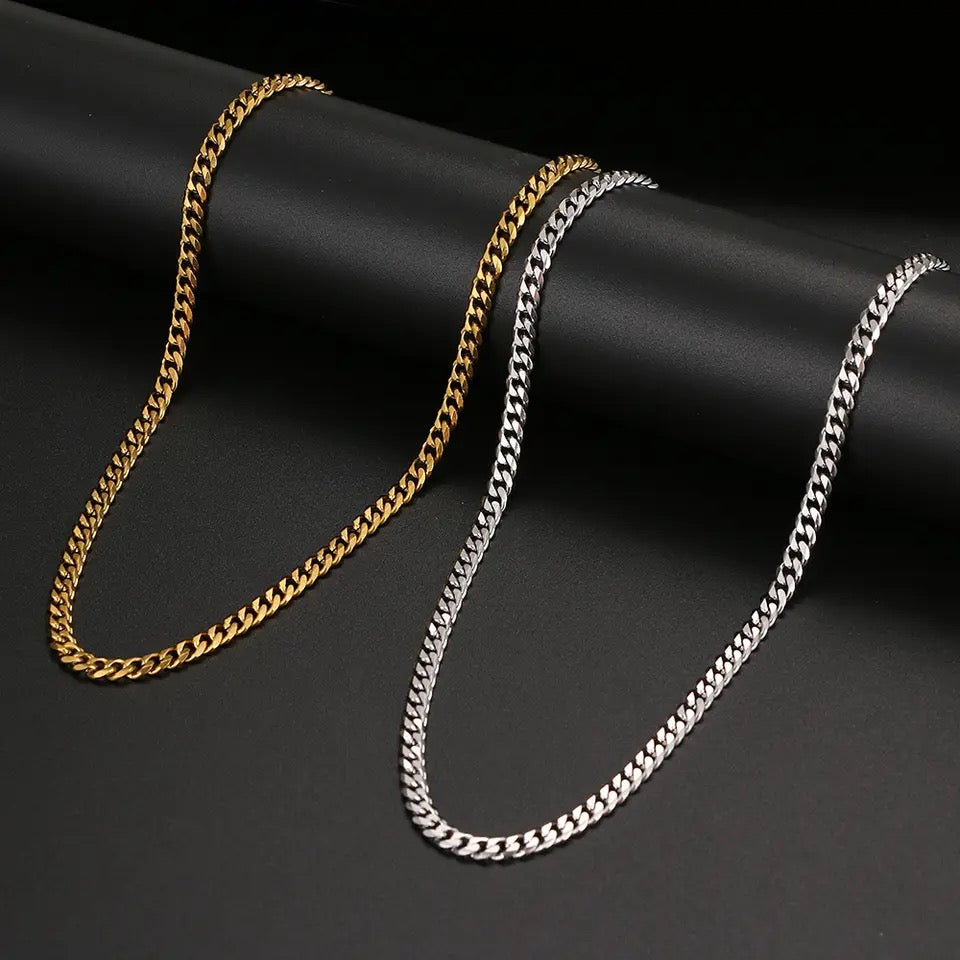 EDELSTAHL "GOLD CUBAN" KETTE - ICERAIN JEWELRY