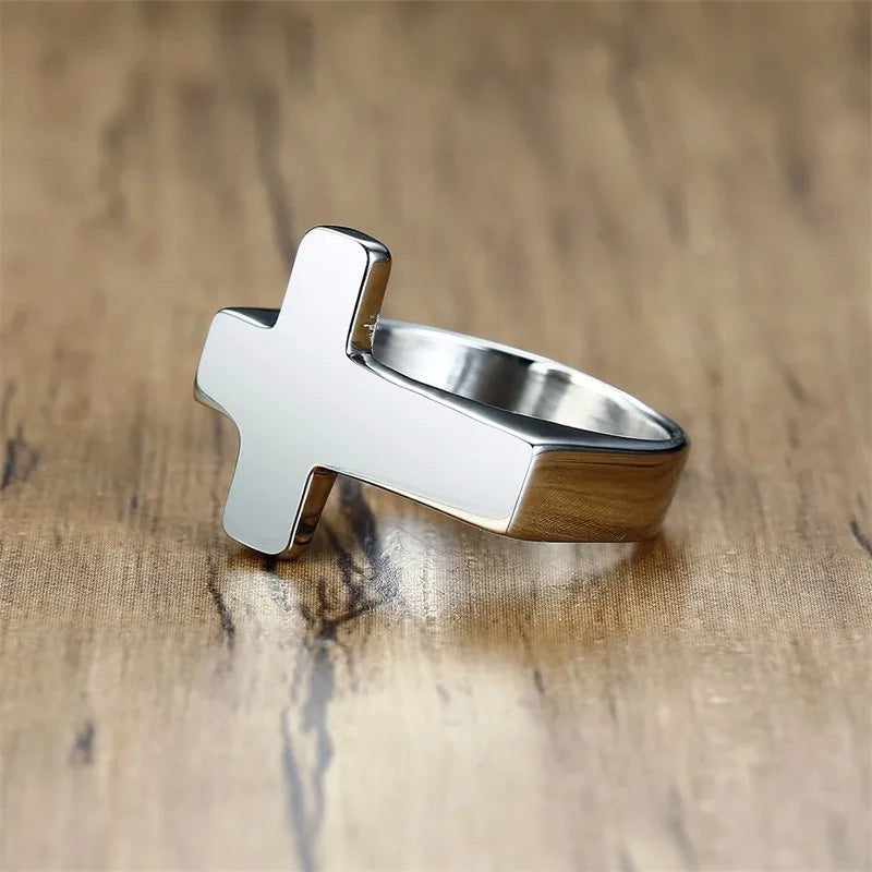 EDELSTAHL "CROSS V2" RING - ICERAIN JEWELRY