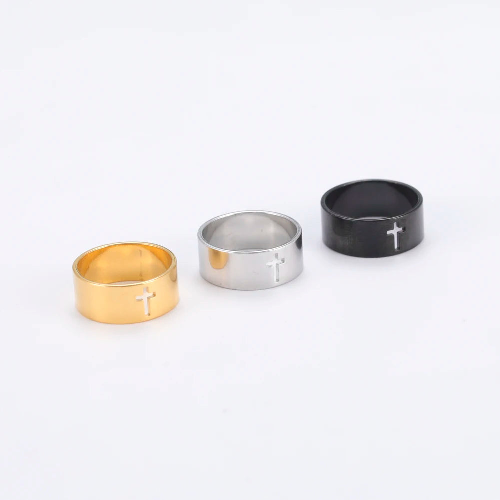 EDELSTAHL "CROSS V4" RING - ICERAIN JEWELRY
