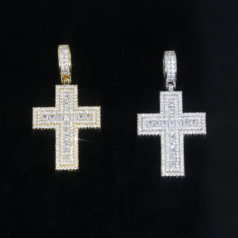 ICED OUT "CROSS V6" KETTE - ICERAIN JEWELRY