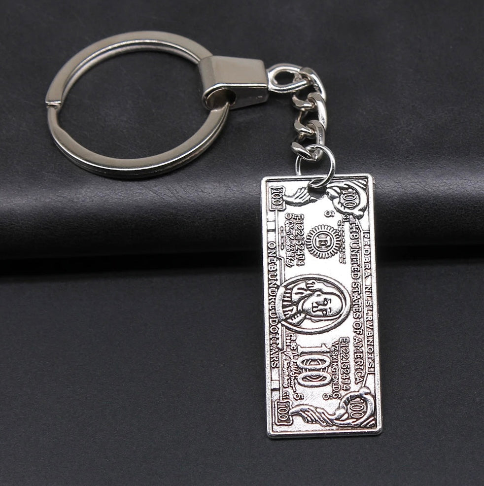 EDELSTAHL "100 DOLLAR" SCHLÜSSELANHÄNGER - ICERAIN JEWELRY
