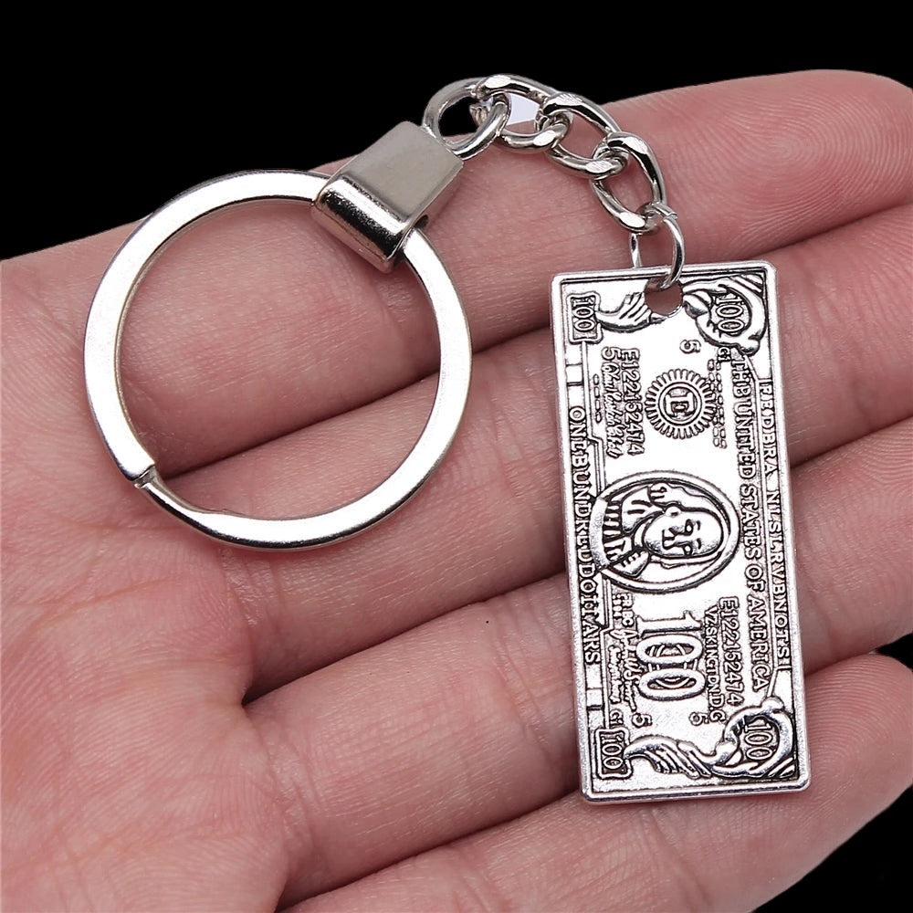 EDELSTAHL "100 DOLLAR" SCHLÜSSELANHÄNGER - ICERAIN JEWELRY