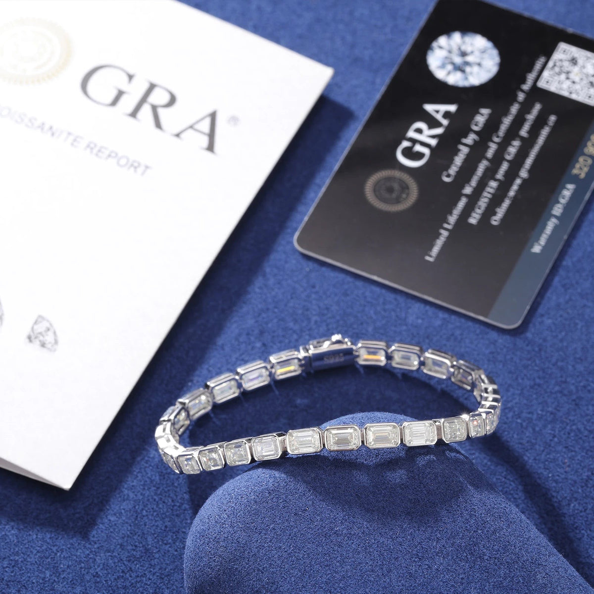ICED OUT 5MM MOISSANITE "BANGLES" WEISSGOLD 925S SILVER ARMBAND - ICERAIN JEWELRY