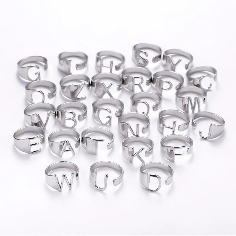PERSONALISIERTER EDELSTAHL ANFANGSBUCHSTABEN "BEGALO" RING