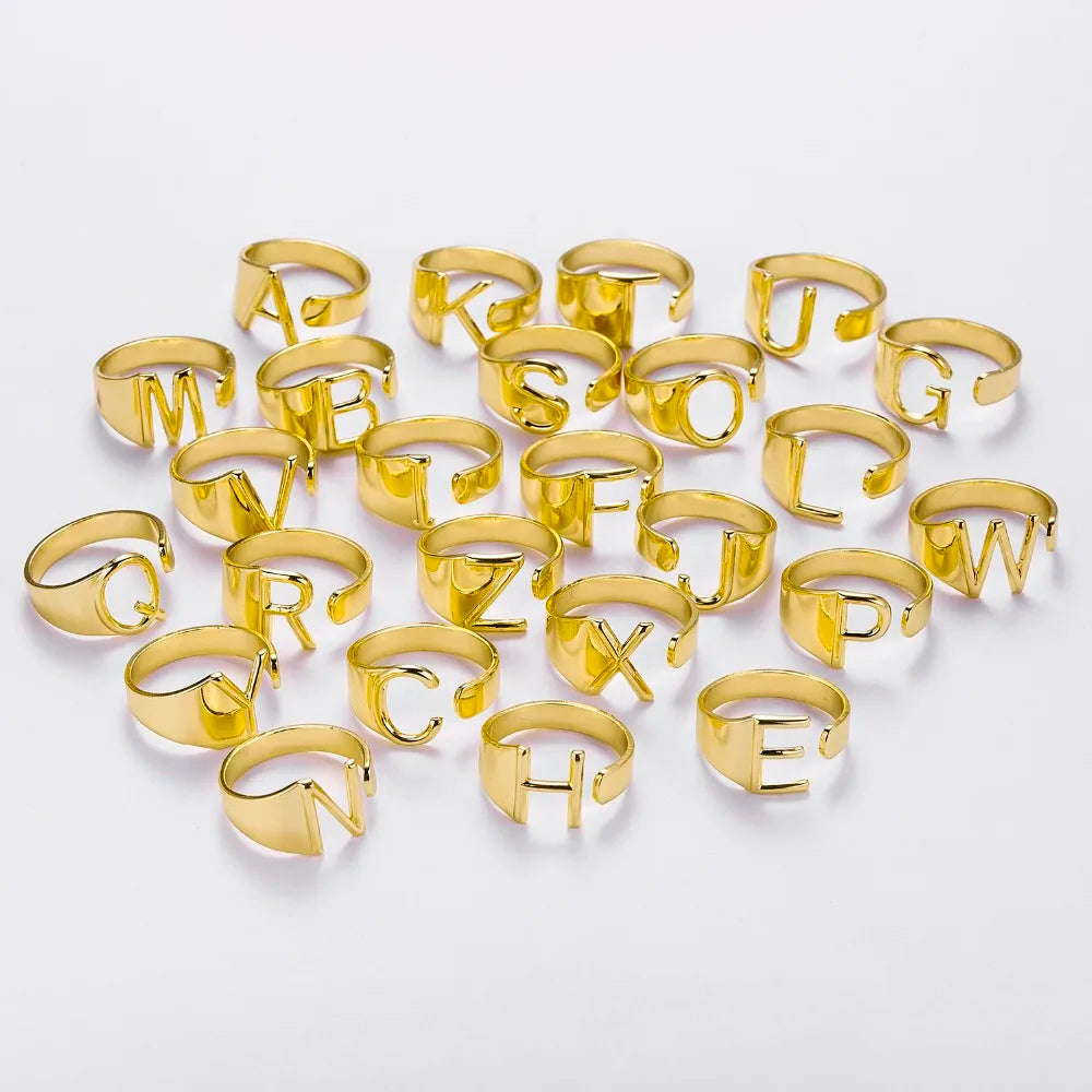 PERSONALISIERTER EDELSTAHL ANFANGSBUCHSTABEN "BEGALO" RING
