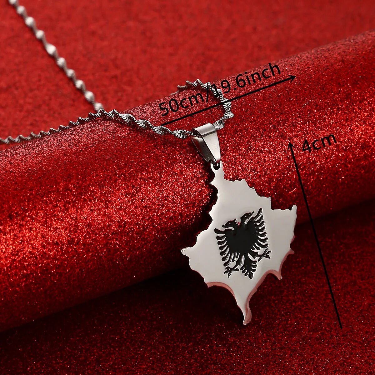 EDELSTAHL "ALBANIA V3" LÄNDERKETTE - ICERAIN JEWELRY