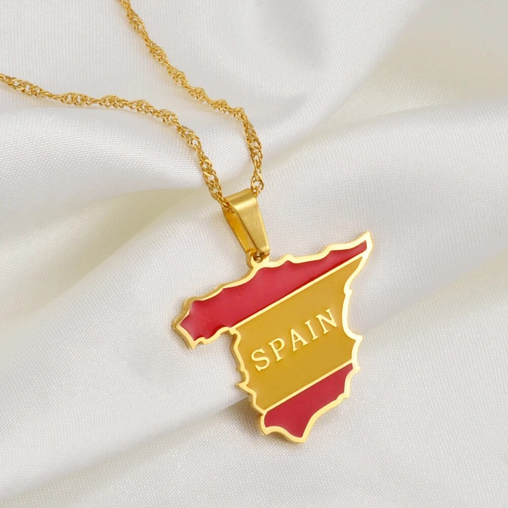 EDELSTAHL "SPAIN" LÄNDERKETTE - ICERAIN JEWELRY