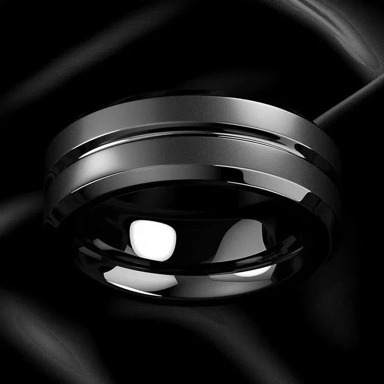 EDELSTAHL "BLACKHOLE" RING - ICERAIN JEWELRY