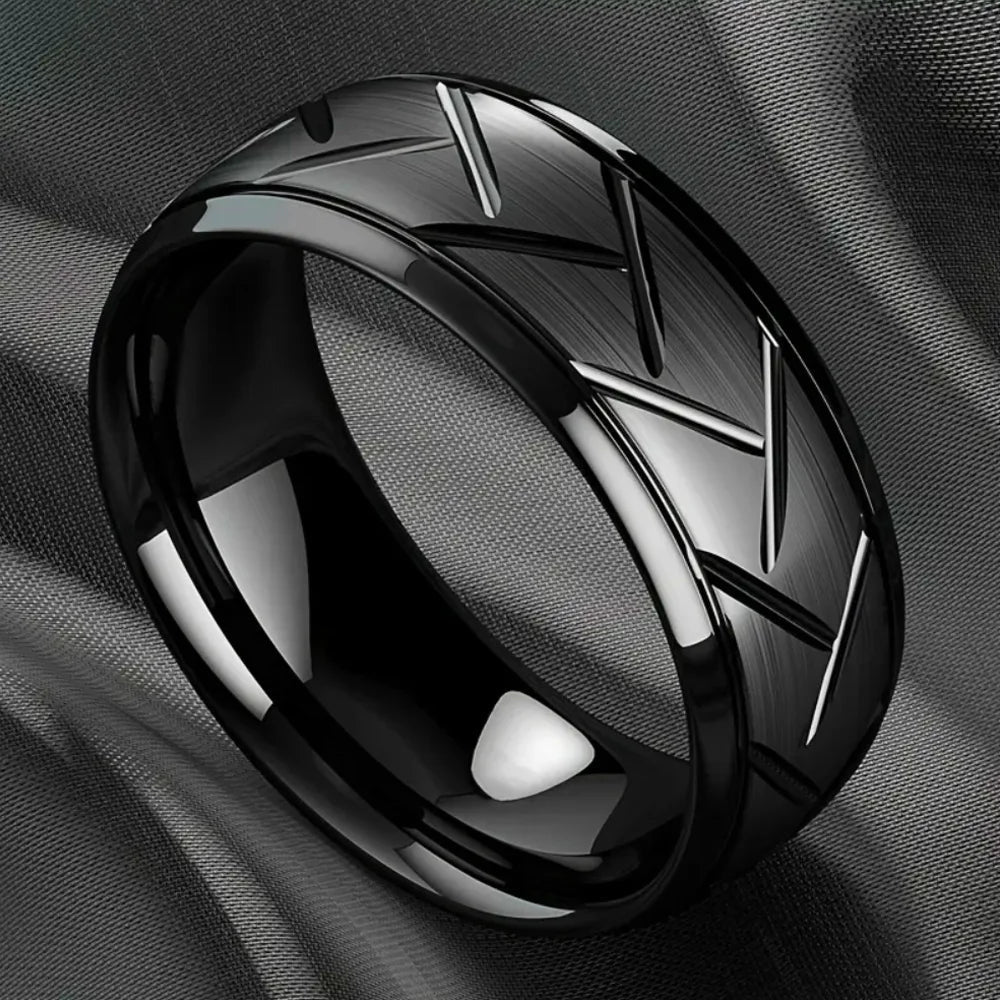 EDELSTAHL "GROOVE" RING - ICERAIN JEWELRY