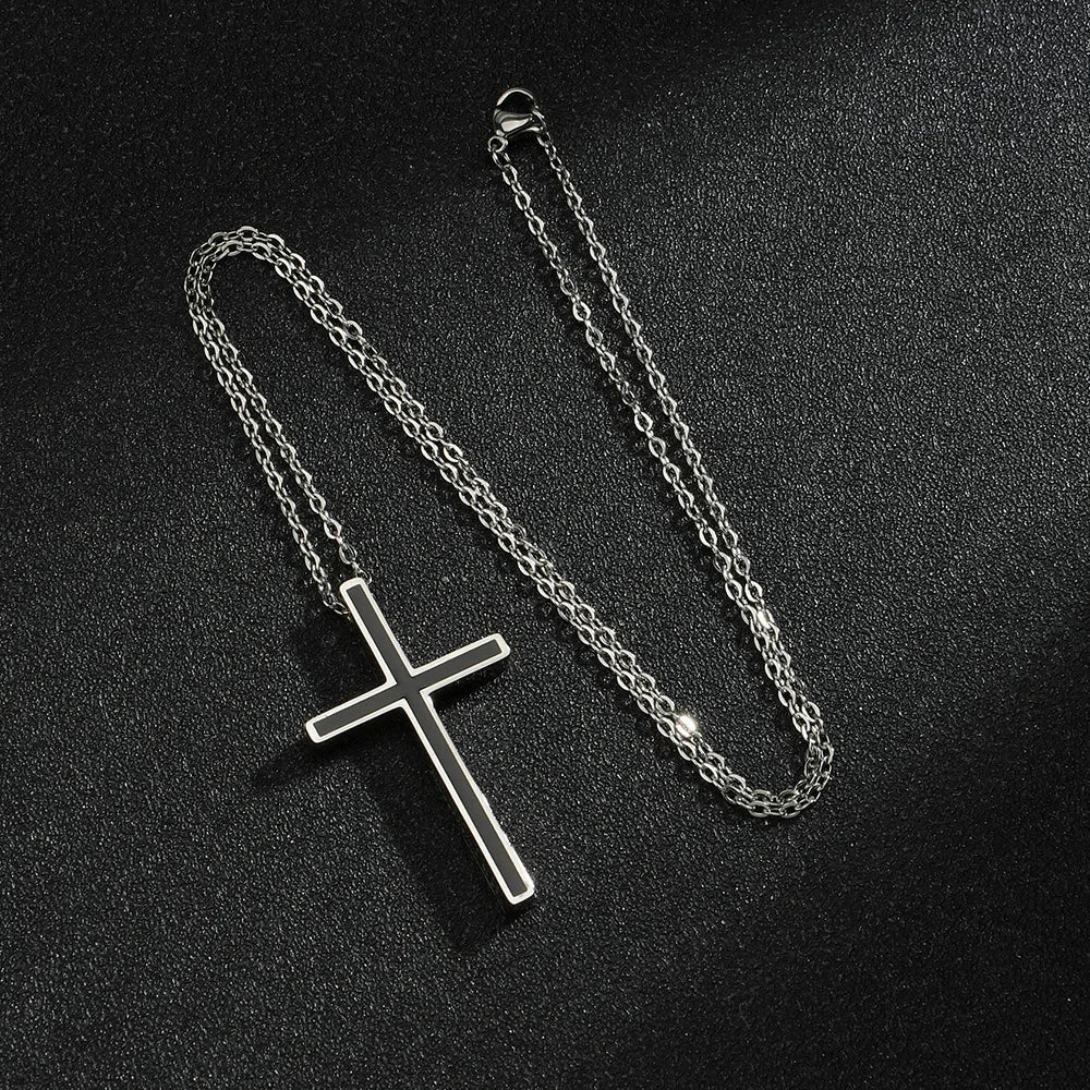 EDELSTAHL "CROSS" KETTE - ICERAIN JEWELRY