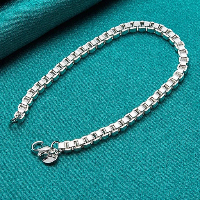 925S SILVER 3MM "BOX" ARMBAND - ICERAIN JEWELRY