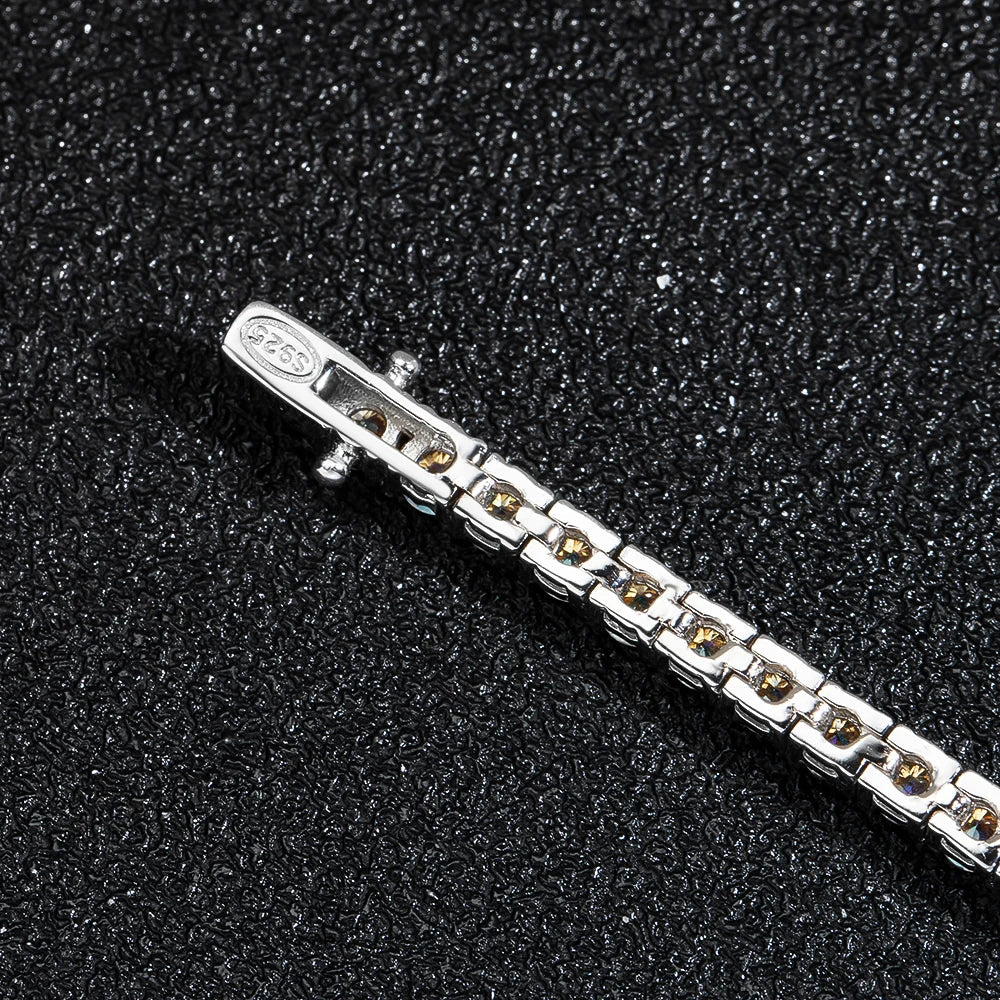 ICED OUT MOISSANITE "GOLD TENNIS" WEISSGOLD 925S SILVER ARMBAND - ICERAIN JEWELRY