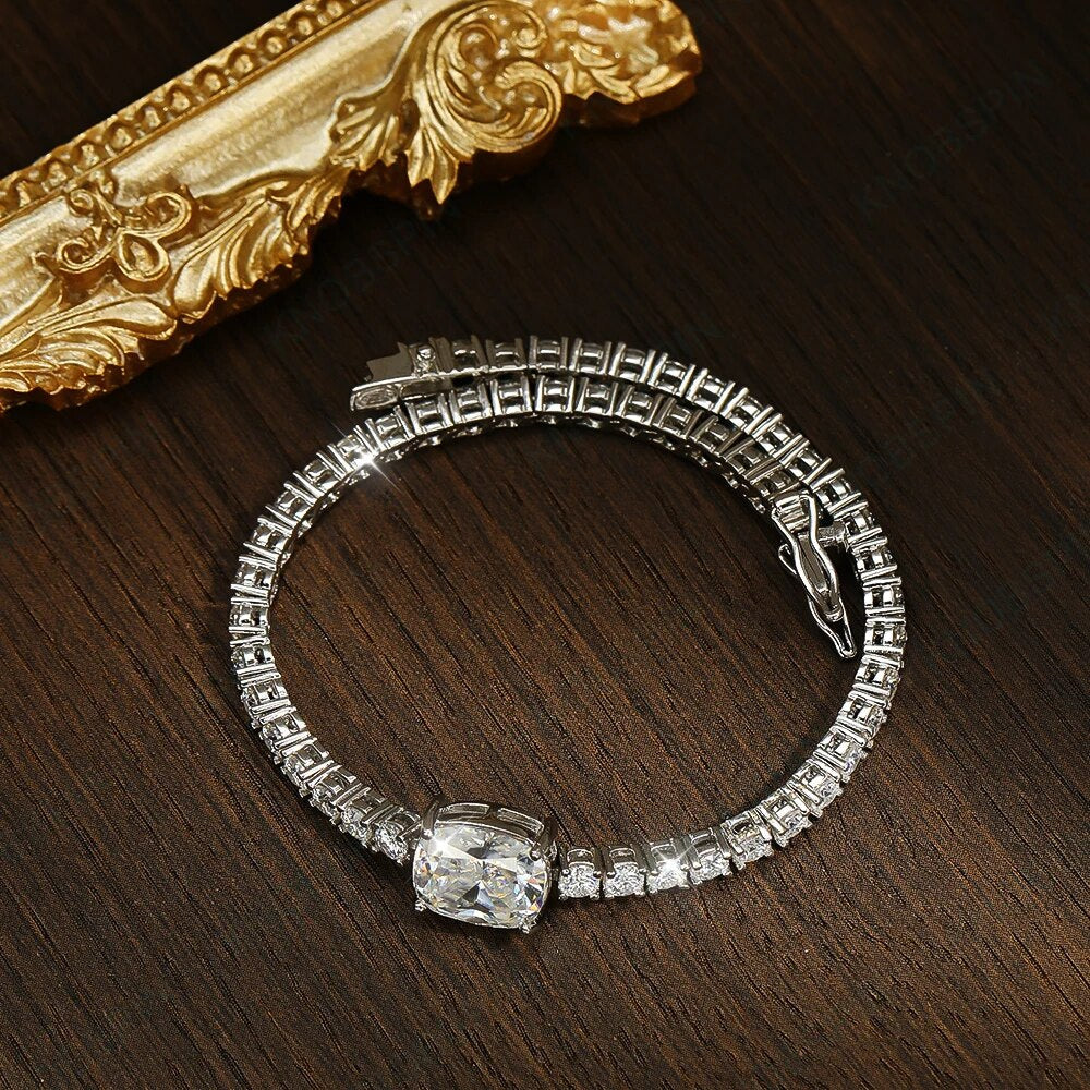 ICED OUT MOISSANITE "MATRIMONIO TENNIS" WEISSGOLD 925S SILVER ARMBAND - ICERAIN JEWELRY