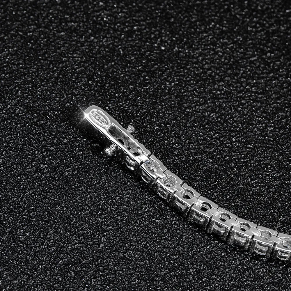 ICED OUT MOISSANITE "SILVER/BLACK TENNIS" WEISSGOLD 925S SILVER ARMBAND - ICERAIN JEWELRY
