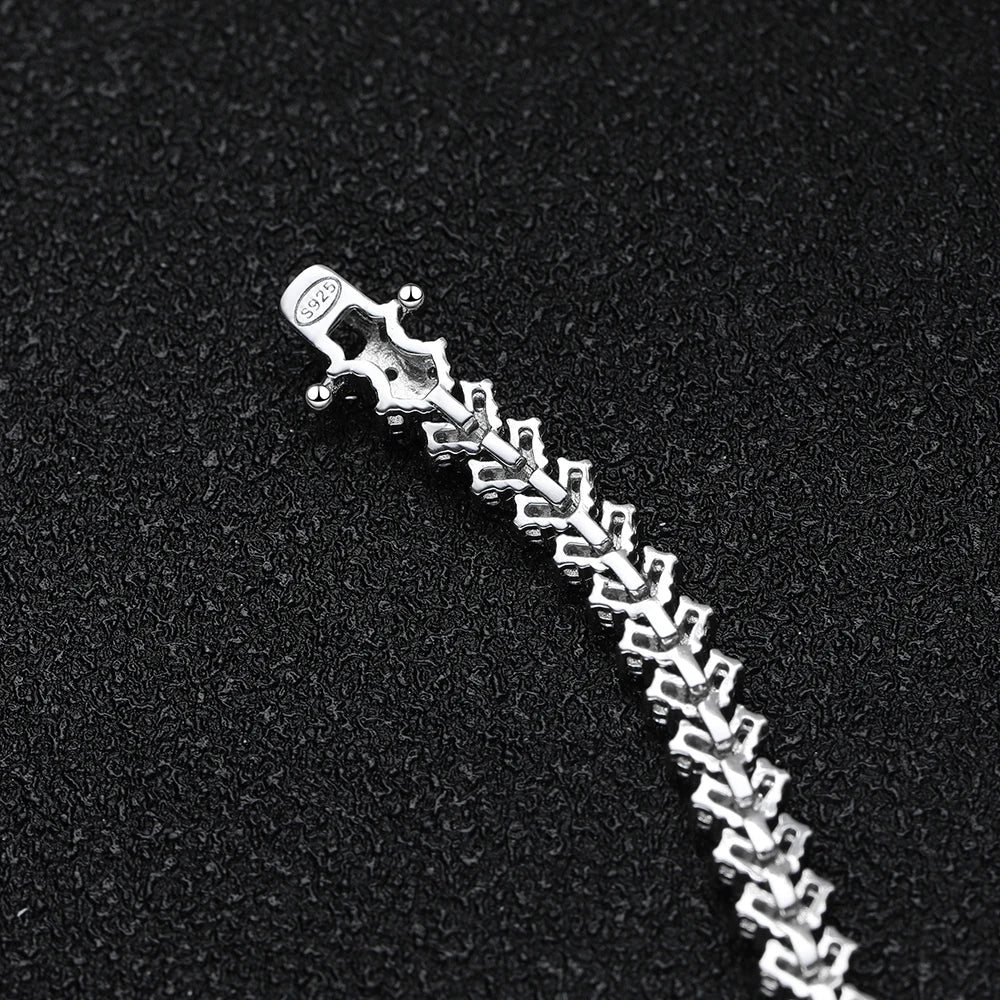 ICED OUT MOISSANITE "TRIANGLE TENNIS" WEISSGOLD 925S SILVER ARMBAND - ICERAIN JEWELRY