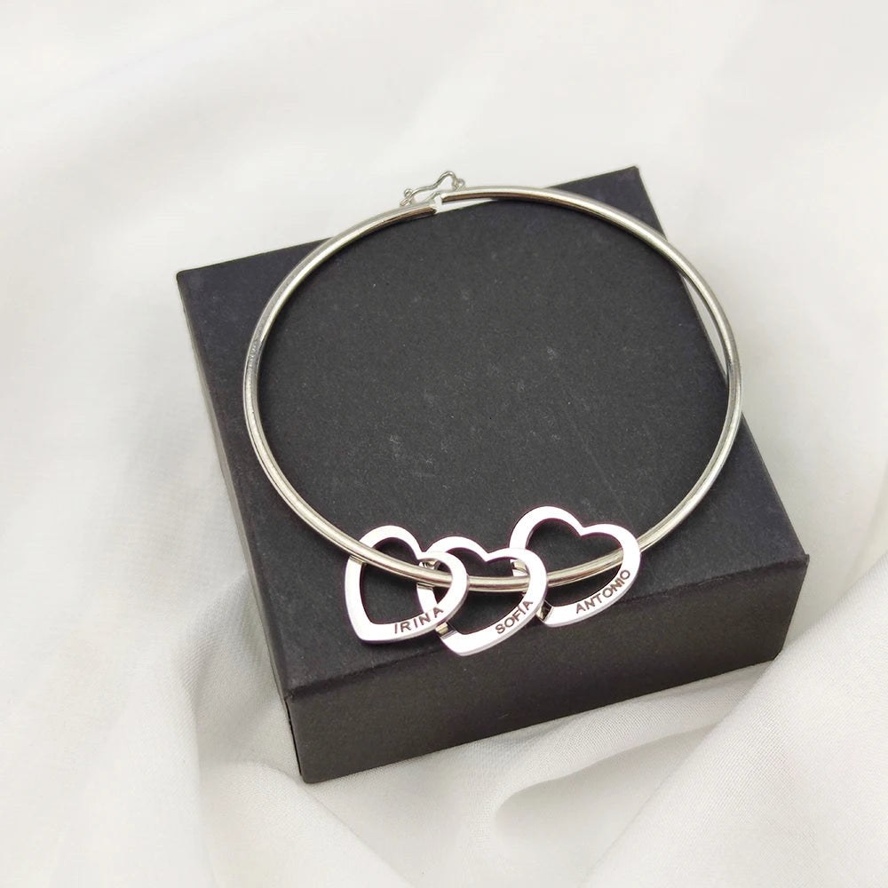 PERSONALISIERTES EDELSTAHL "RING" ARMBAND - ICERAIN JEWELRY