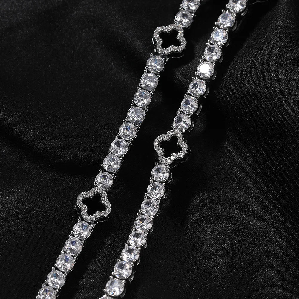 ICED OUT "BLACK CLOVER TENNIS" ARMBAND - ICERAIN JEWELRY