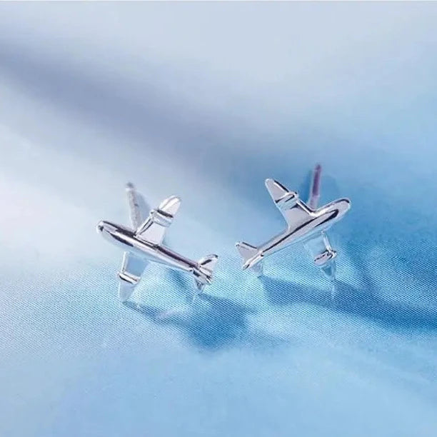 925S SILVER "PLANE" OHRRINGE - ICERAIN JEWELRY