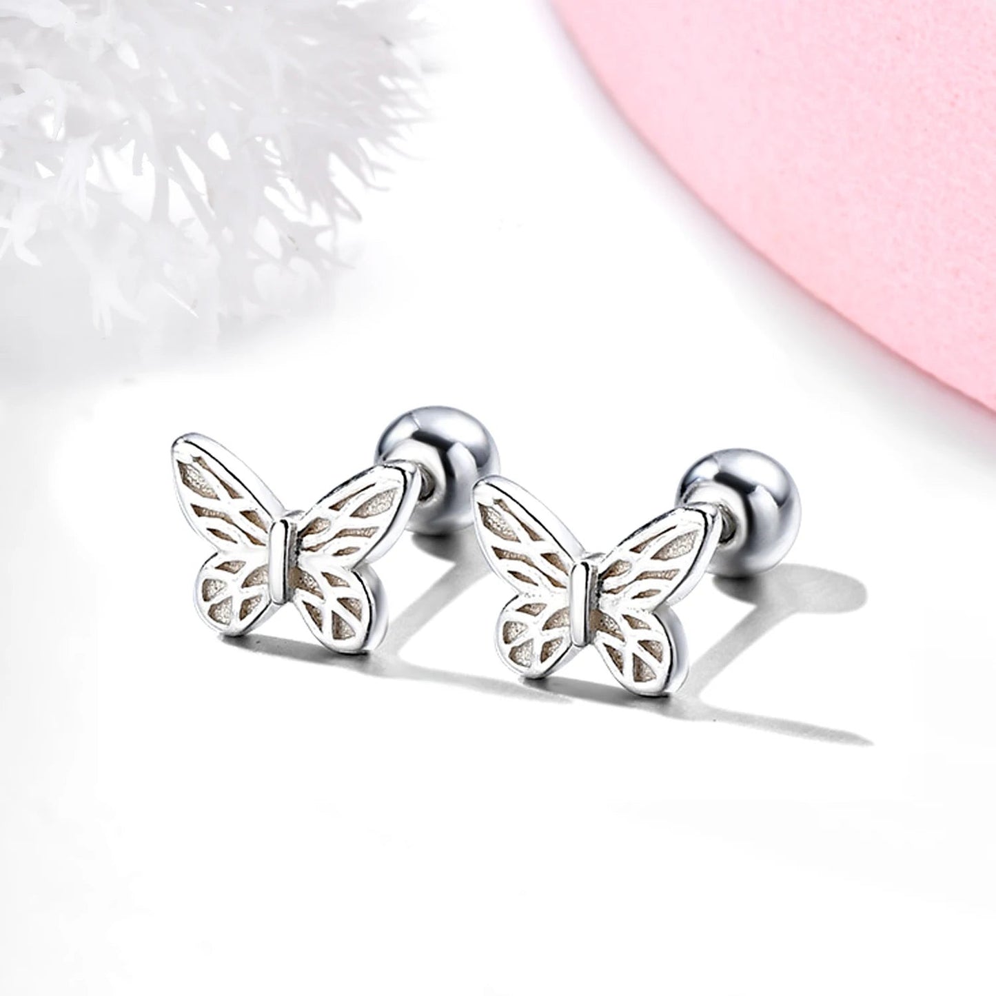 925S SILVER "BUTTERFLY" OHRRINGE - ICERAIN JEWELRY