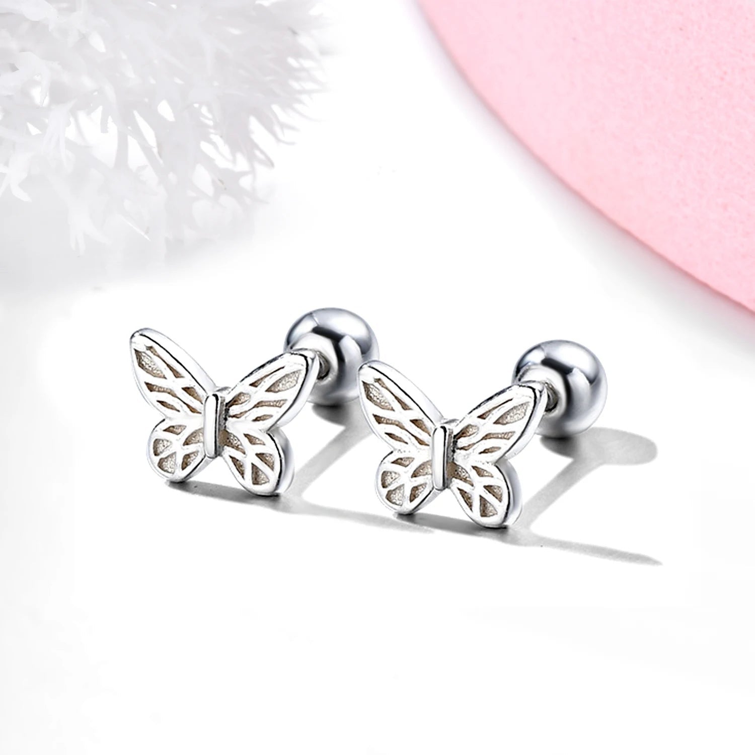 925S SILVER "BUTTERFLY" OHRRINGE - ICERAIN JEWELRY
