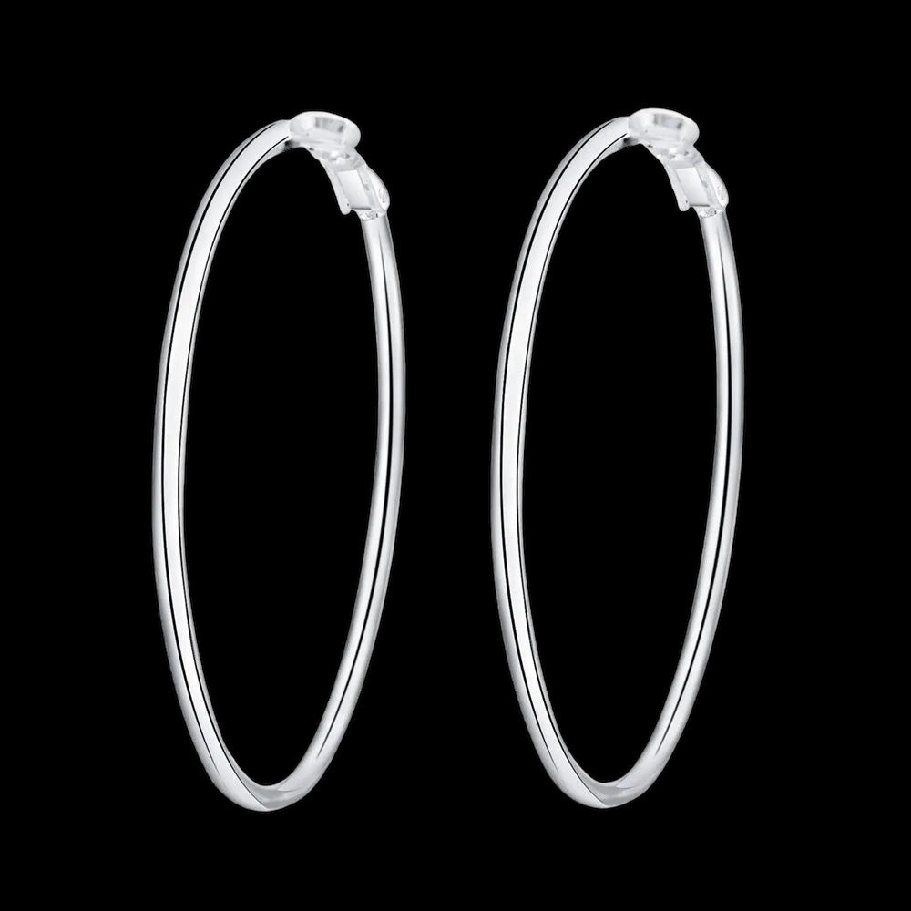 925S SILVER "HOOP" OHRRINGE - ICERAIN JEWELRY