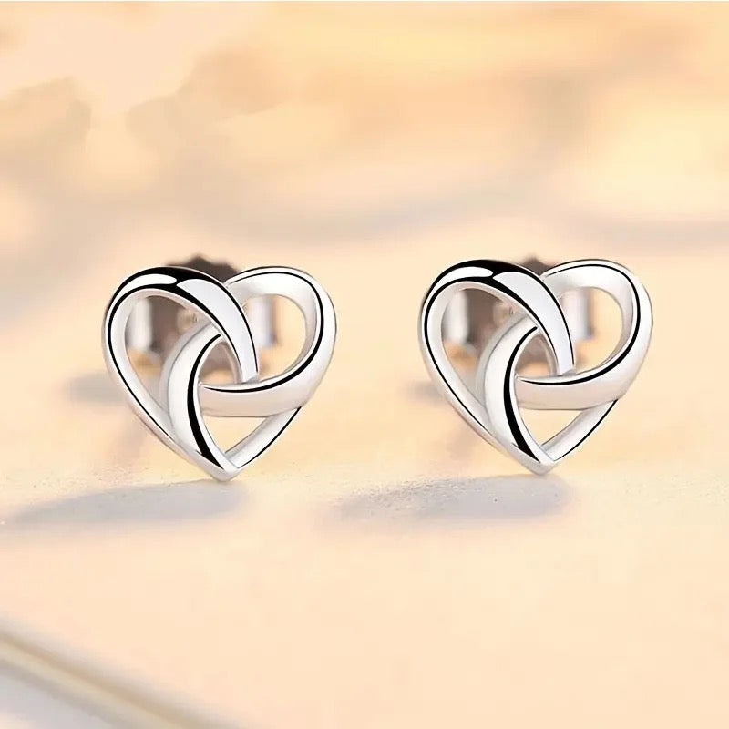 925S SILVER "HEART V4" OHRRINGE - ICERAIN JEWELRY