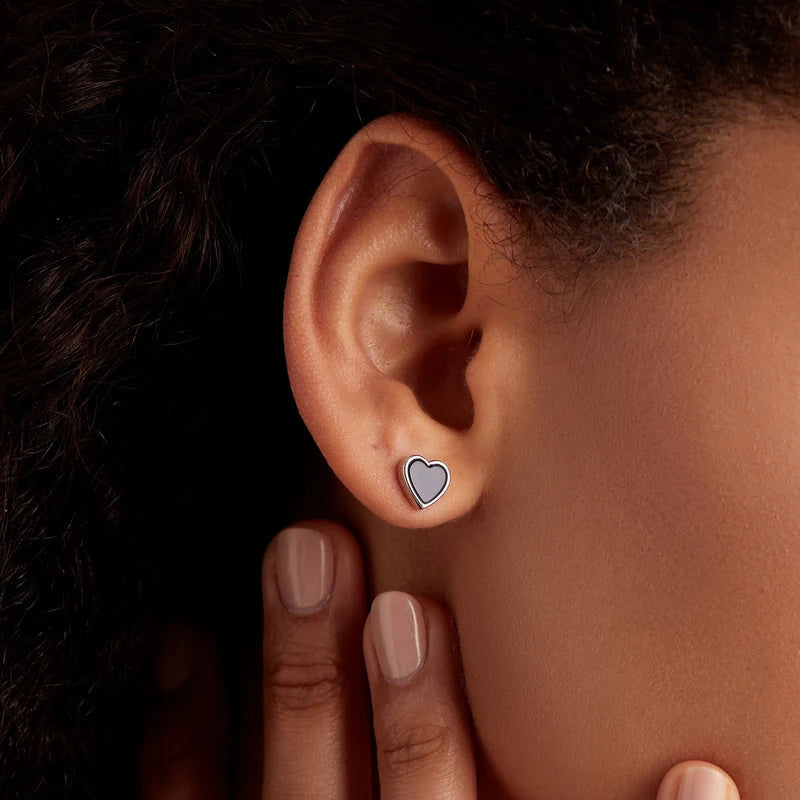 925S SILVER "HEART V7" OHRRINGE - ICERAIN JEWELRY