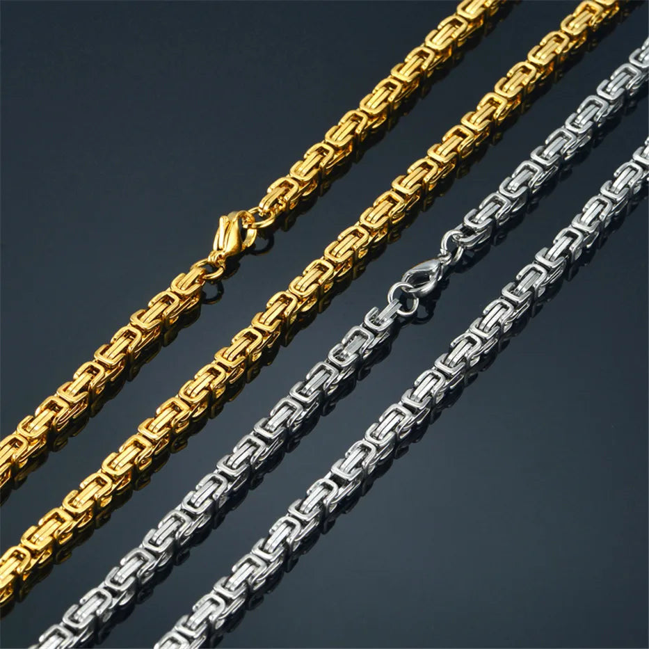 EDELSTAHL 4MM "GOLD KING" KETTE - ICERAIN JEWELRY