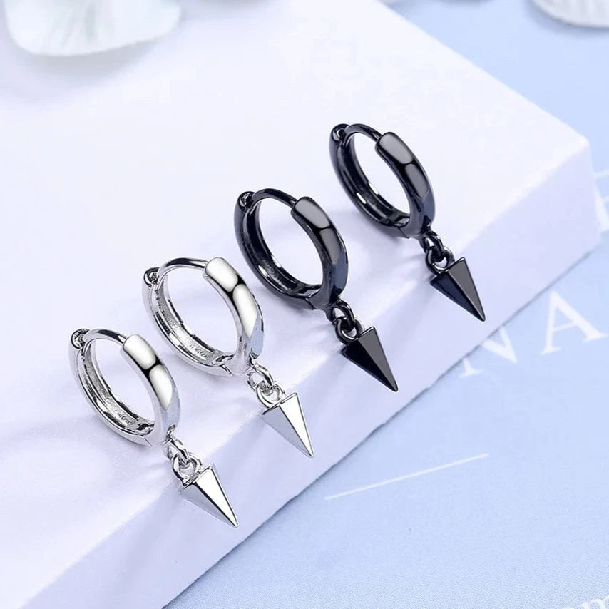 925S SILVER "BLACK PUNK" OHRRINGE - ICERAIN JEWELRY