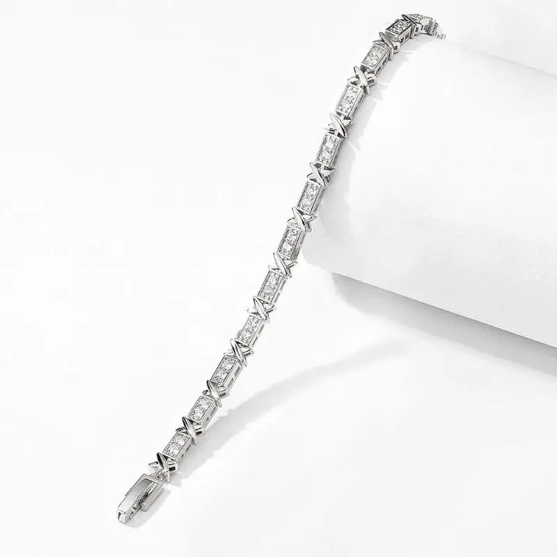 ICED OUT 3MM "SILVER XONE" ARMBAND - ICERAIN JEWELRY