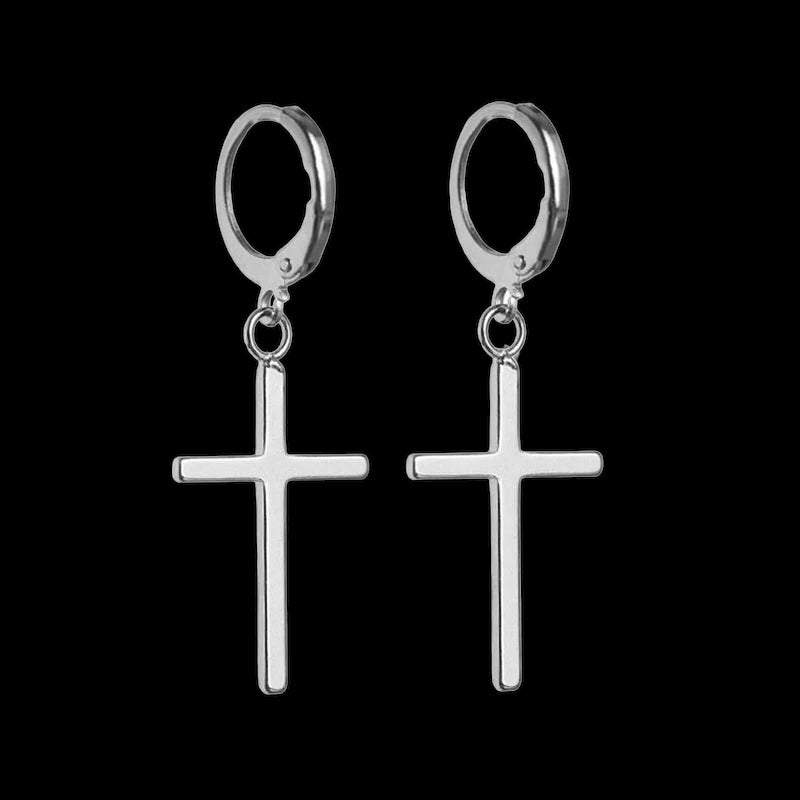 EDELSTAHL "CROSS" OHRRINGE - ICERAIN JEWELRY