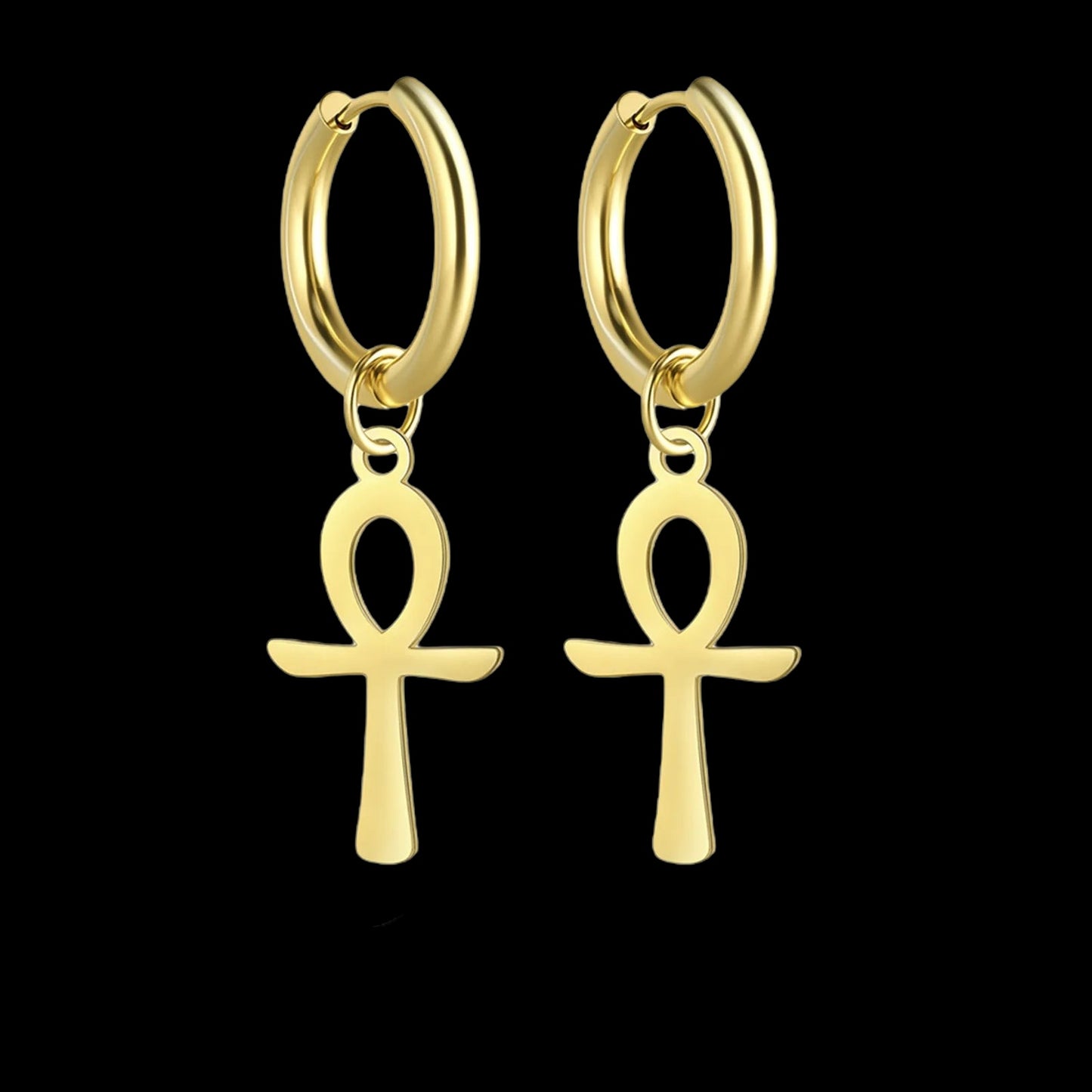 EDELSTAHL "CROSS V4" OHRRINGE - ICERAIN JEWELRY