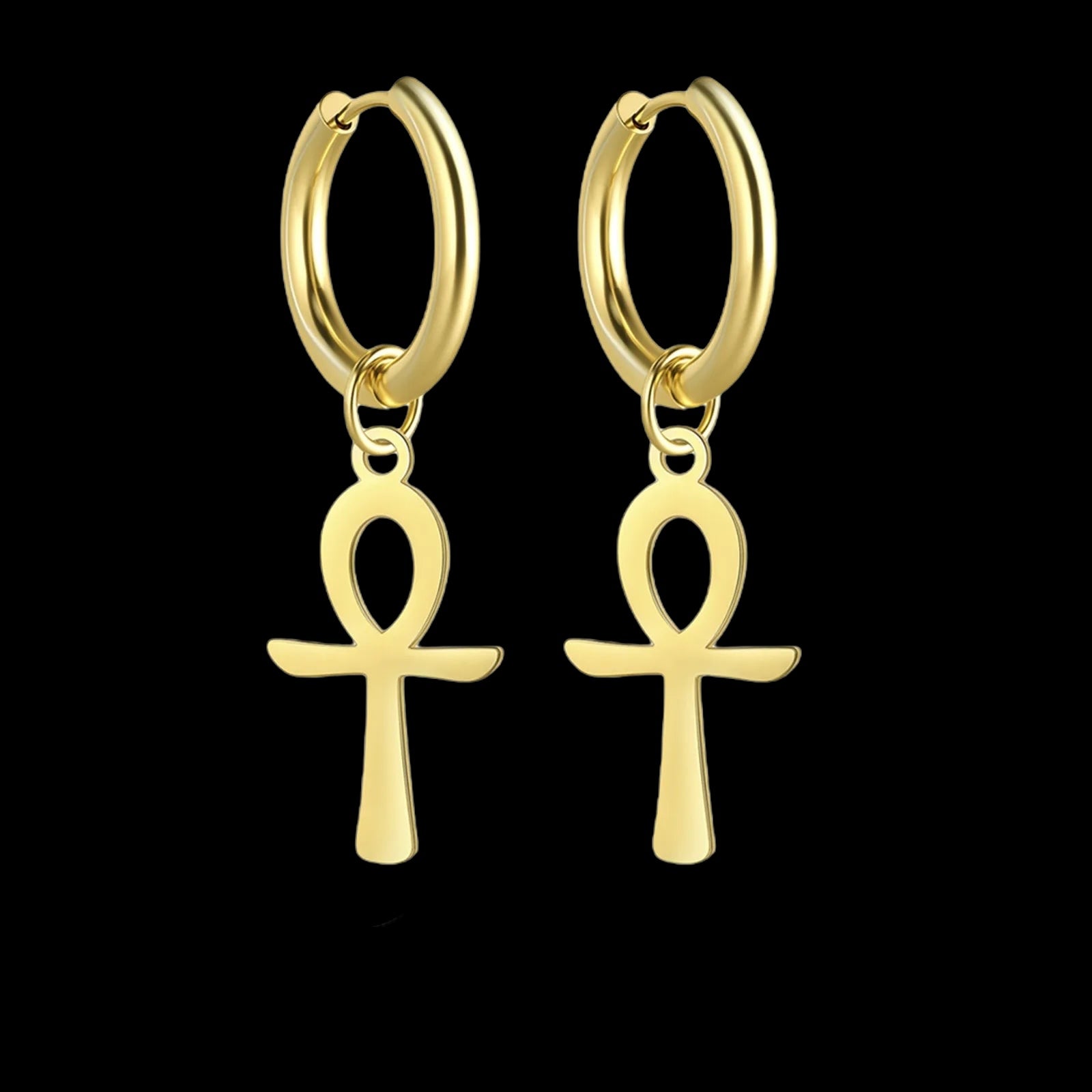 EDELSTAHL "CROSS V4" OHRRINGE - ICERAIN JEWELRY