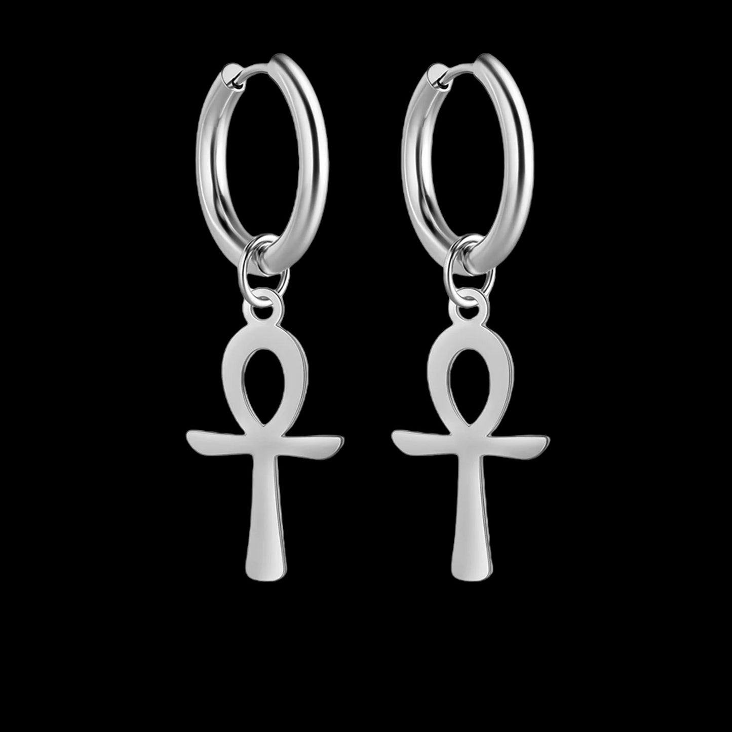 EDELSTAHL "CROSS V4" OHRRINGE - ICERAIN JEWELRY