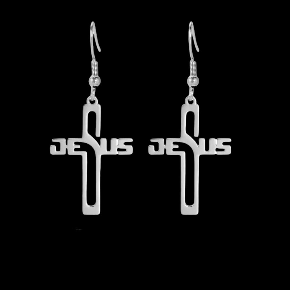 EDELSTAHL "JESUS" OHRRINGE - ICERAIN JEWELRY